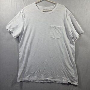 Faherty Shirt Mens XL White Sunwashed Organic Cotton Pocket Tee Casual Crewneck